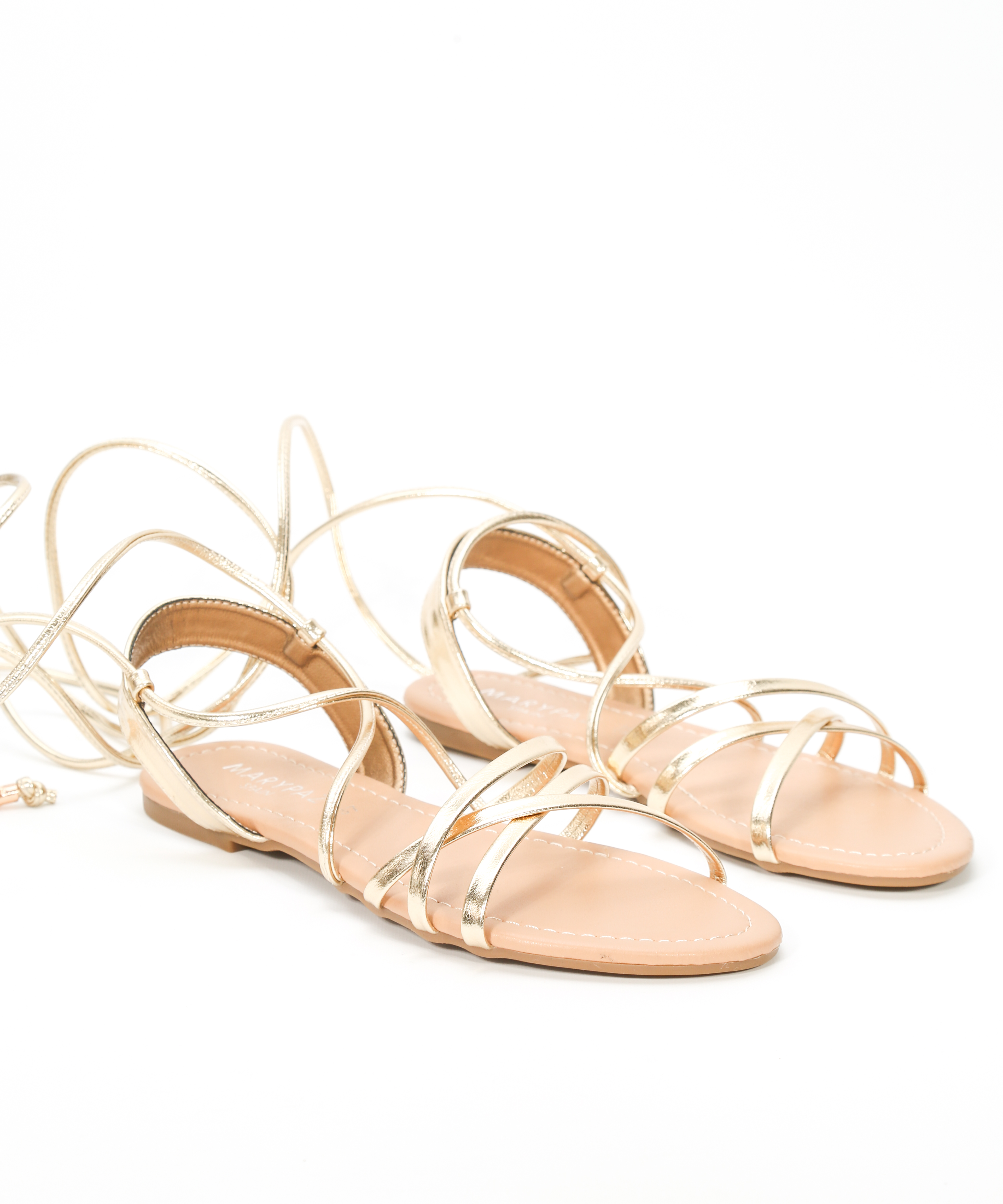 Sandalia plana atada al tobillo image number null